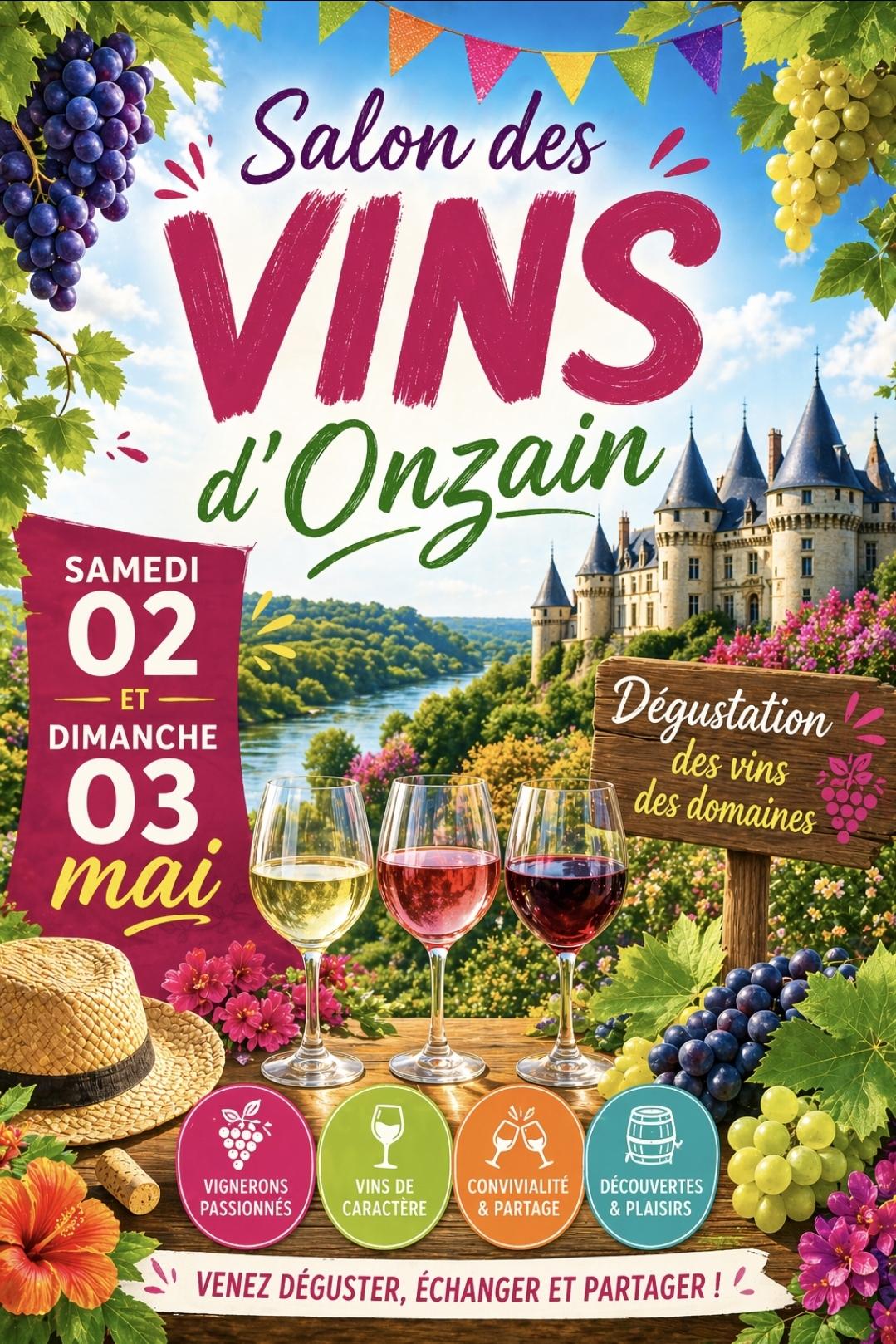 Salon des Vins d'Onzain 02 et 03 mai 2026