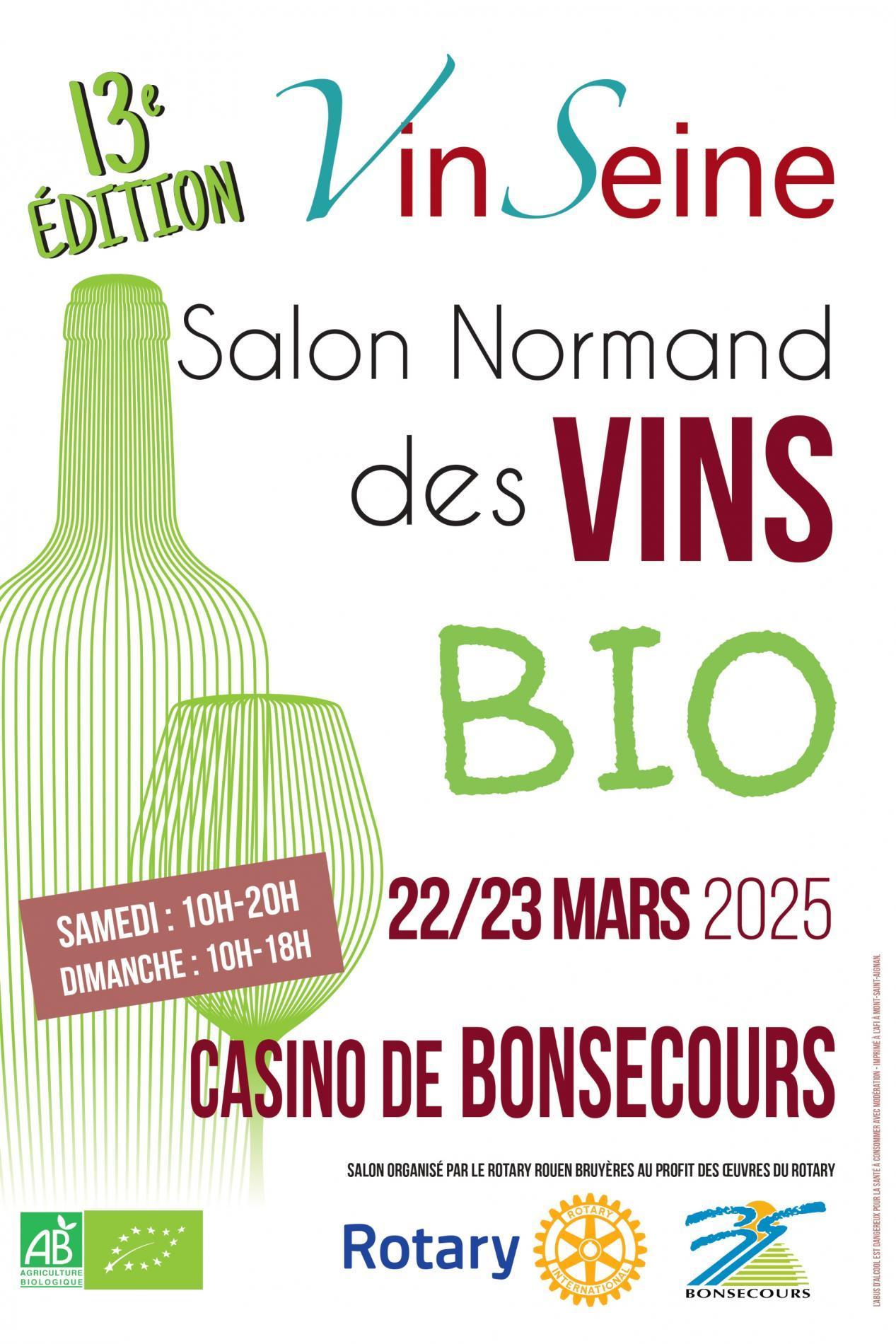 Salon Normand des Vins Bio VinSEINE 2025 les 28 et 29 mars à ROUEN (76)