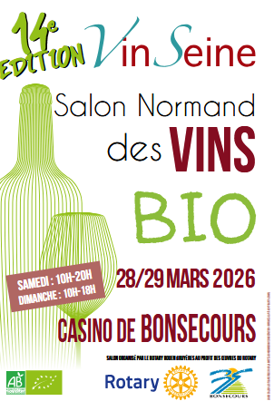 Salon Normand des Vins Bio VinSEINE 2026 les 28 et 29 mars à ROUEN (76)
